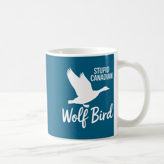 Taza De Café Stud Canadian Wolf Bird Funny  (Derecha)