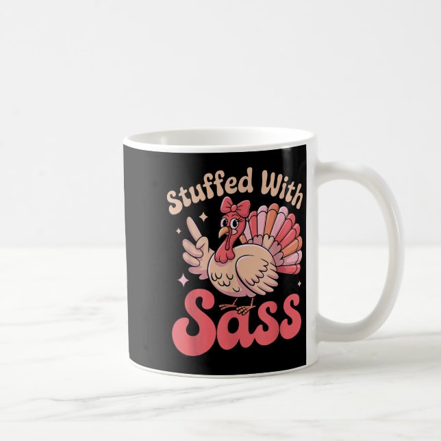 Taza De Café Stuffed With S Turkey Cute Nk Coquette Thanksgivin (Derecha)