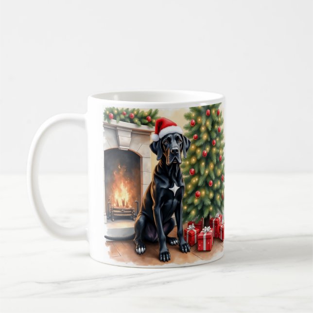 Taza De Café Stunning Great Dane Christmas  (Izquierda)