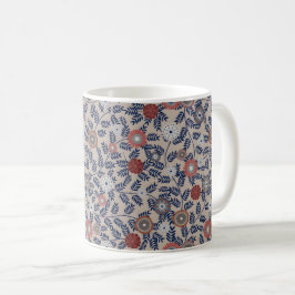 Taza De Café Stunning Teal and Magenta Foliage Pattern 