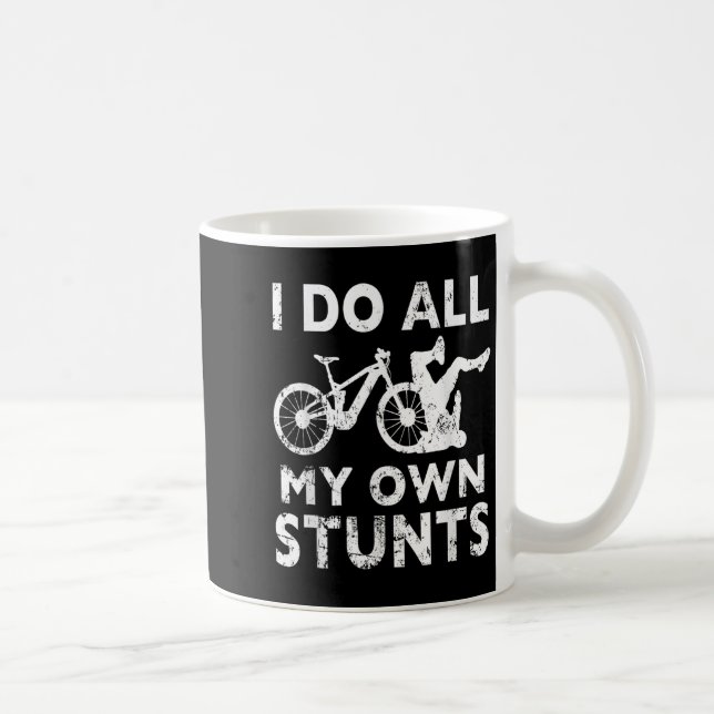 Taza De Café Stunting Bicycle - I Do All My Own Stunts E-bike C (Derecha)