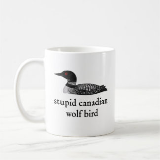 Taza De Café Stupid Canadian Wolf Bird Hockey Romance for Hocke