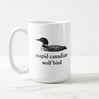 Taza De Café Stupid Canadian Wolf Bird Hockey Romance for Hocke