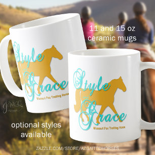 Taza De Café Style and Grace Missouri Fox Trotting Horse