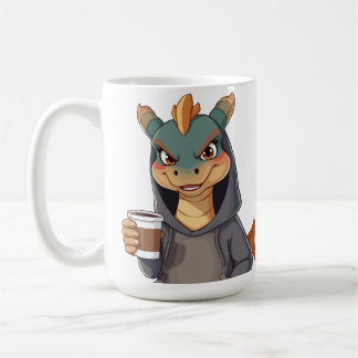 Taza De Café Stylischer Drache für Kaffeeliebhaber! 