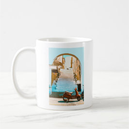 Taza De Café Stylized Summer Coastal Staircase Architecture
