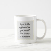 Su afirmación sobre un diseño espejo Mugs