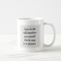 Su afirmación sobre un diseño espejo Mugs