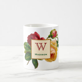 Taza De Café Su blog favorito de Monograma Floral