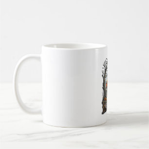 Taza De Café Su Casa de Halloween Casa Embrujada Cementerio Esp
