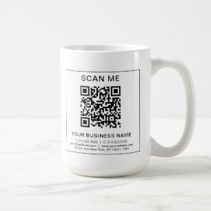 Taza De Café Su código QR de empresa Simple Scan Promotional
