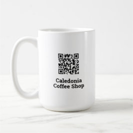 Taza De Café Su diseño de código QR. Cafetería