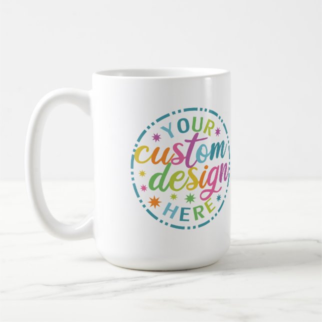 Taza De Café Su diseño personalizado aquí Merch (Izquierda)