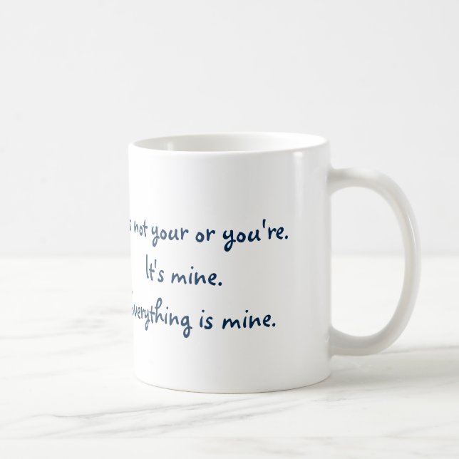 Taza De Café Su divertido usted es gramática (Derecha)