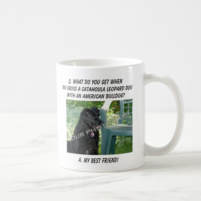 Taza De Café ¡Su foto! Mezcla del perro del leopardo de (Derecha)