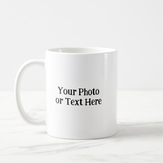 Taza De Café Su foto o texto (Izquierda)