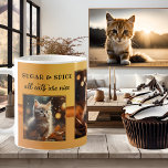 Taza De Café Su Fotos Funny Cat Fall<br><div class="desc">Mug con fotos de tus propios gatos (opcional) enmarcado por un diseño simple en colores cálidos de otoño. Es agradable como un regalo de Acción de Gracias y un regalo encantador para un amante del gato. Añade tus propios textos (graciosos u otros).</div>