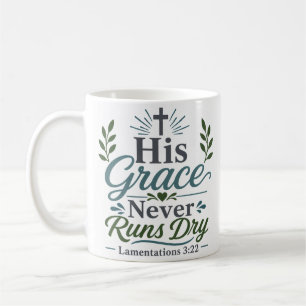 Taza De Café Su Gracia Nunca se Agota Frase Inspiradora