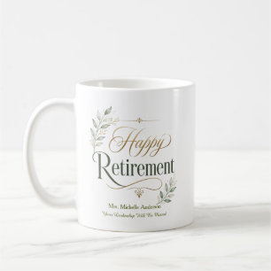 Taza De Café Su Liderazgo Será Extrañado Nombre Personalizado