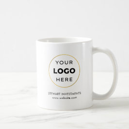 Taza De Café Su Logotipo Personalizado Empresa Blanco