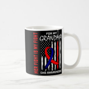 Taza De Café Su lucha Abuela Conciencia CHD Bandera Americana G