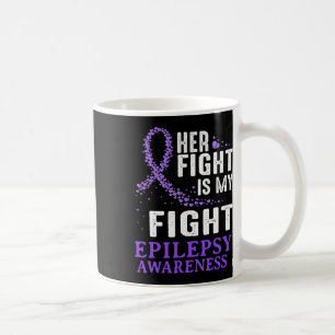 Taza De Café Su lucha contra la epilepsia, lazo morado de conci