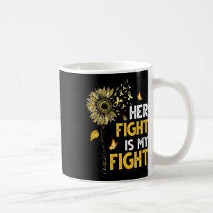 Taza De Café Su lucha es mi lucha Cinta de Oro Cáncer Infantil