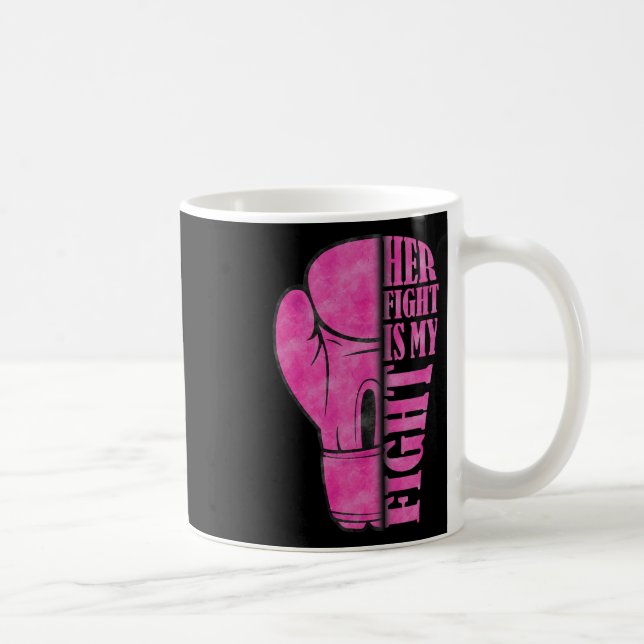 Taza De Café Su lucha es mi lucha contra el cáncer de mama (Derecha)