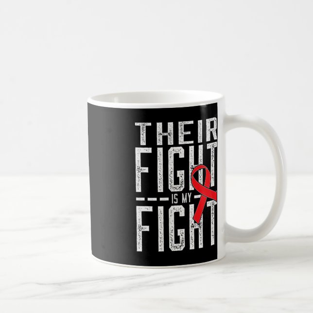 Taza De Café Su lucha es mi lucha contra el cáncer de sangre (Derecha)