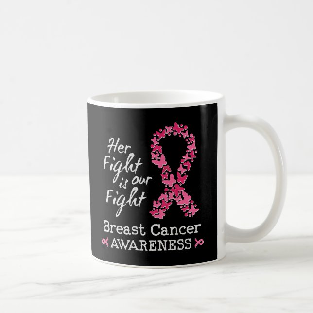 Taza De Café Su lucha es nuestra lucha contra el cáncer de mama (Derecha)