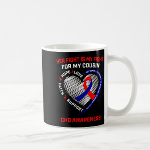 Taza De Café Su lucha prima CHD conciencia enfermedad cardíaca