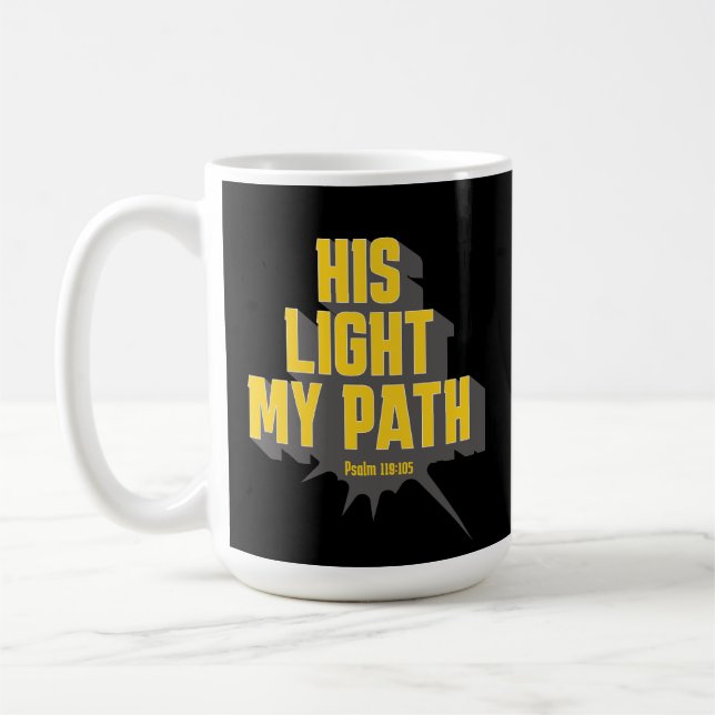 Taza De Café Su Luz, Mi Camino - Salmo 119:105 (Izquierda)