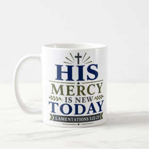 Taza De Café Su Misericordia Es Nueva Hoy Cita de las Escritura