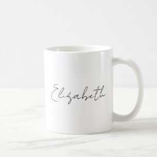 Taza De Café Su Nombre Aquí Moderno Personalizado Elegante De P