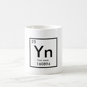 Taza De Café Su nombre como elemento químico