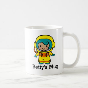 Taza De Café Su nombre es Chica astronauta en Spacesuit