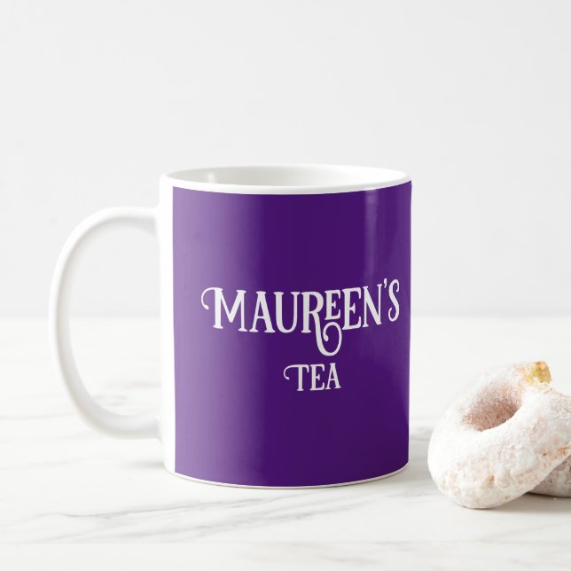Taza De Café Su nombre es Té morado o tazón de café (Con donut)