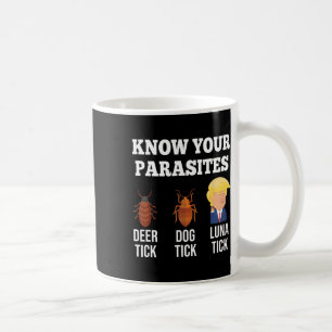 Taza De Café Su parásito anti-trump graciosa luna tick resiste