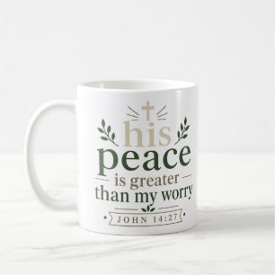 Taza De Café Su Paz Es Mayor Que Mi Preocupación Cita de las Es