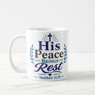 Taza De Café Su Paz Trae Descanso Cita Devocional Matutina