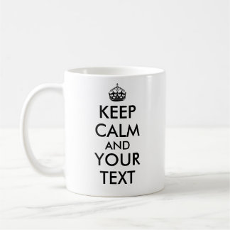 Taza De Café Su personalizable del texto guarda calma y la