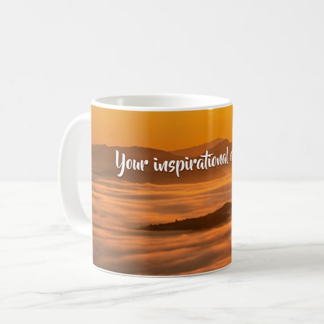 Taza De Café Su personalizado de texto amanecer por encima del  (Anverso izquierdo)