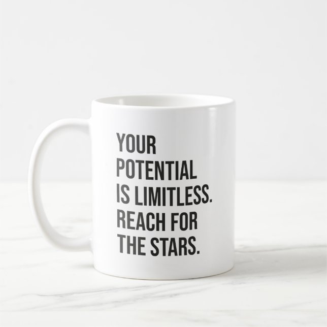 Taza De Café Su Potencial No Tiene Límites - Motivación (Izquierda)
