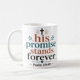 Taza De Café Su Promesa Permanece Por Siempre Versículo Bíblico