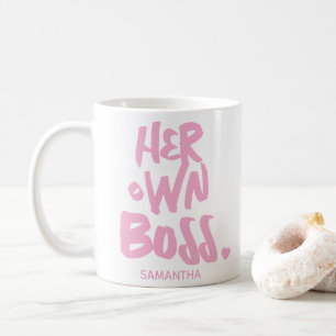 Taza De Café Su propio jefe, empresario rosado