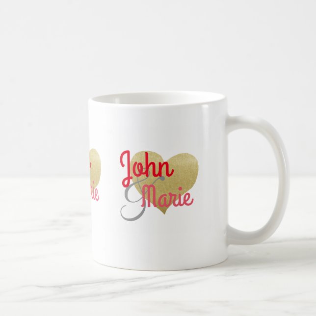 Taza De Café su romántico su Sr. Sra. personalizada (Derecha)