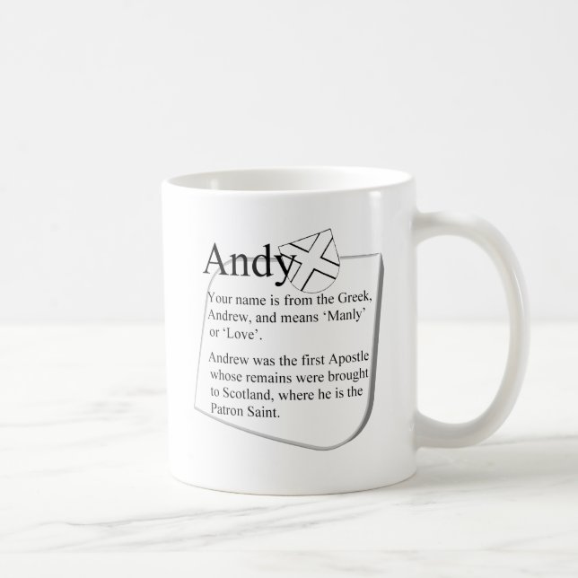 Taza De Café Su taza, origen y significado conocidos: Andy (Derecha)