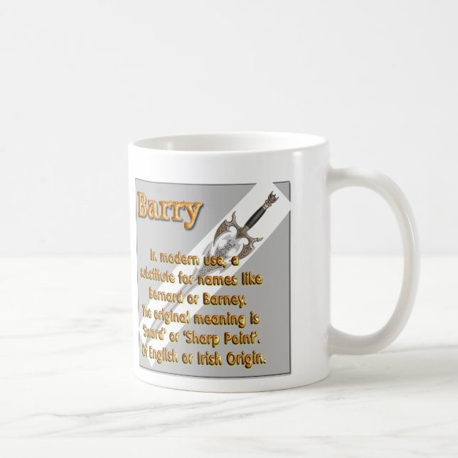Taza De Café Su taza, origen y significado conocidos: Barry (Derecha)
