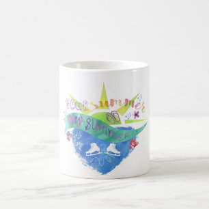 Taza De Café Su verano mi figura diseño del verano del patín
