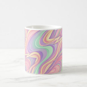 Taza de café suave pastel de rayo abstracto